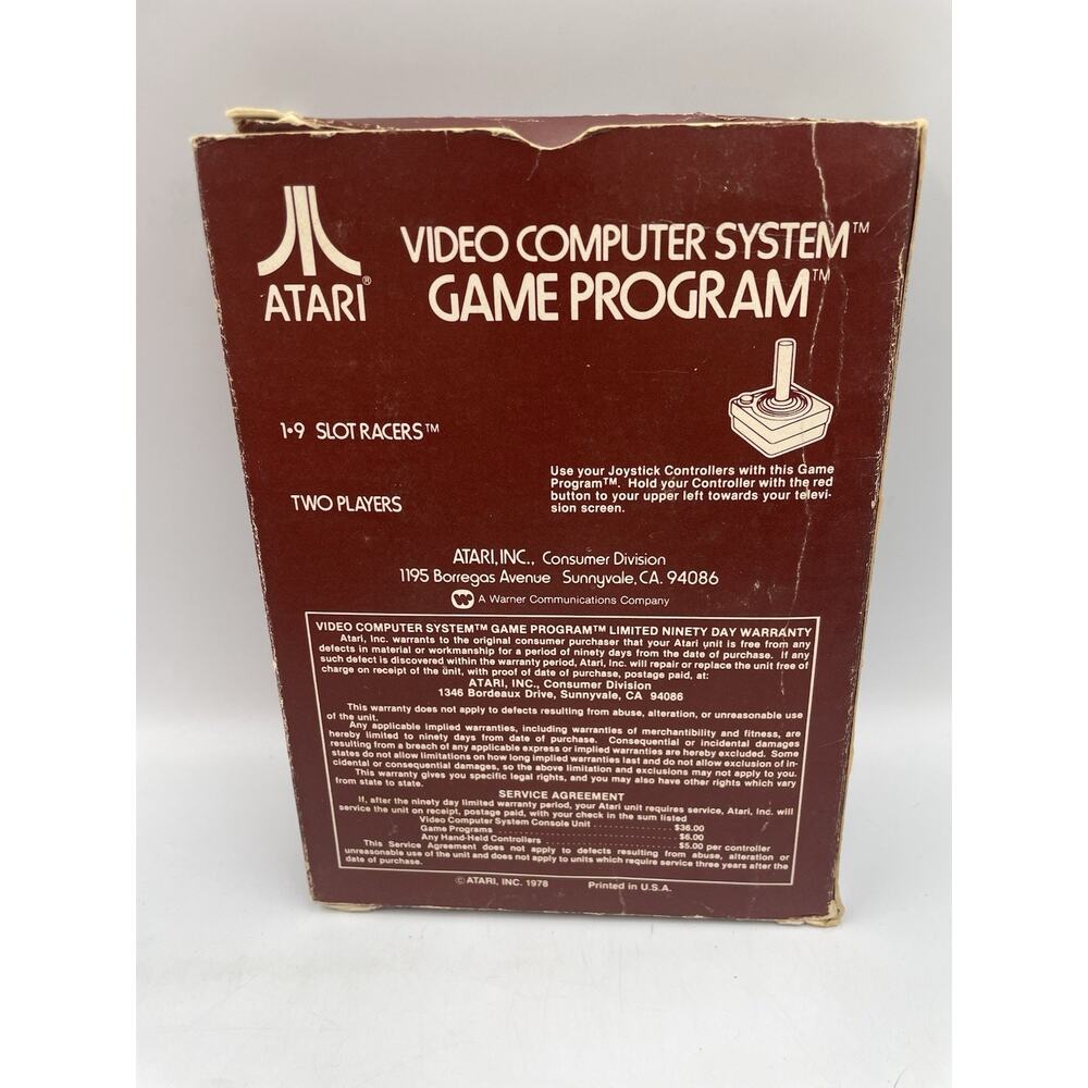Slot Racers Atari 2600 1978 - CIB - Tested - Picture 8 of 10